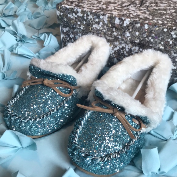 INC International Concepts Shoes - NIB INC Yeldie Glitter Seafoam Slippers
